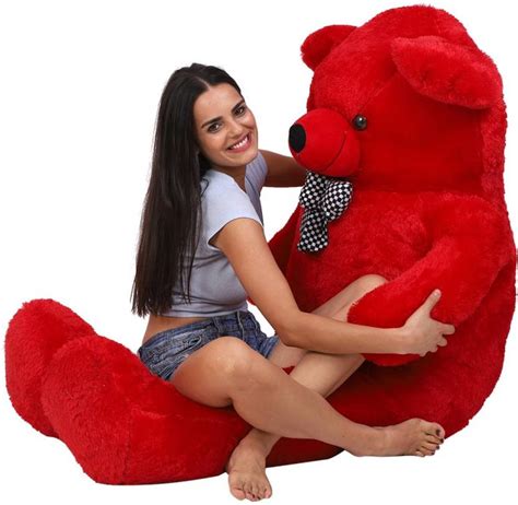 Richiee 3 Feet Soft Toys Lovable/Huggable Red color Teddy Bear for ...