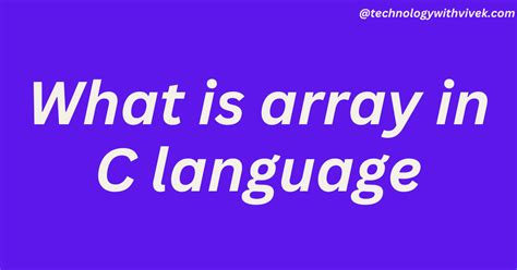 Array in C Language 的图像结果