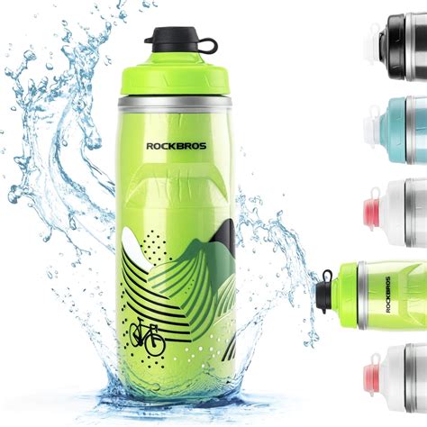 ROCKBROS Bike Water Bottle 21oz Bicycle Water Bottle for 5hrs ...