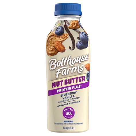 Bolthouse Farms Protein Plus Nut Butter Blueberry Vanilla Protein Shake ...