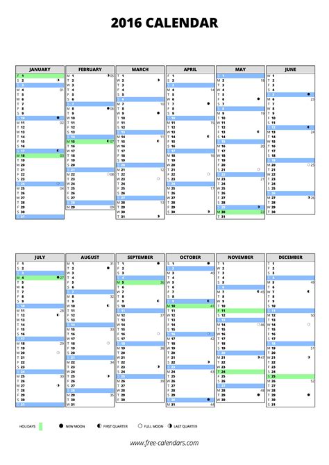 Blank Calendars 2016 的图像结果