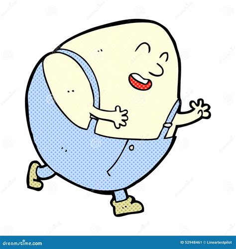 Comic Cartoon Humpty Dumpty Egg Character Stock Illustration ...