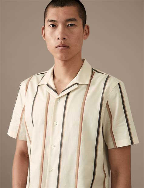 Buy Pure Cotton Striped Shirt at Marks & Spencer