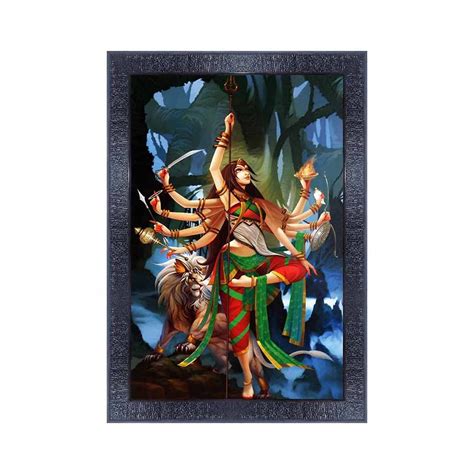 pnf Maa Durga Wall Painting Synthetic frame-5183(10 * 14inch ...