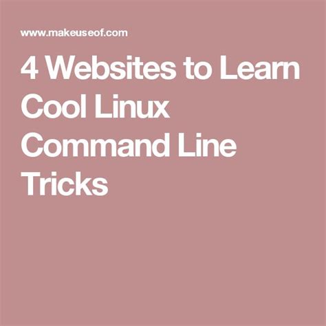 Command Line Tricks 的图像结果