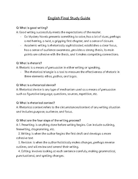 Image result for GE Study Guide Writing