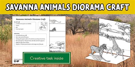 Savanna Animals Diorama Craft