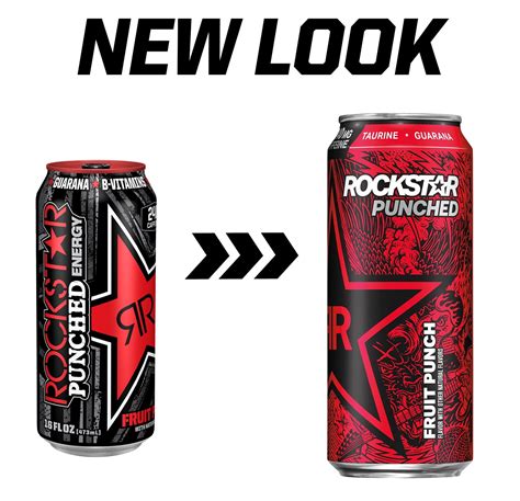 Rockstar Punched Fruit Punch Energy Drink, 16 oz Can