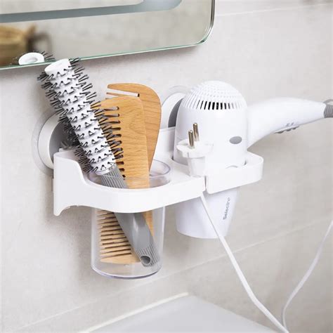Kuber Industries Hair Dryer Shelves | Wall Mounted Hair Dryer Holder ...