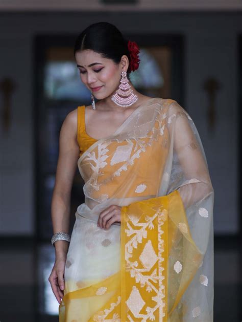 Buy Pure Organza Silk Sarees Online at Best Prices