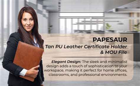 Papesaur Pu Leather Certificate Holder & MOU File | Graduation ...
