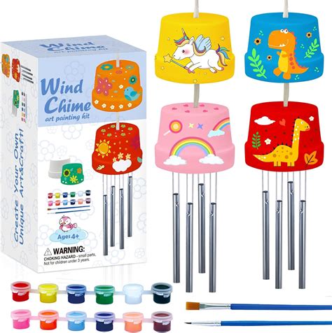 Buy 2-Pack Make A Wind Chime Crafts Kits, Arts and Crafts for Kids Toys ...