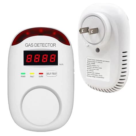 Natural Gas Detector, Plug-in Home Gas Alarm and Monitor, Propane Gas ...