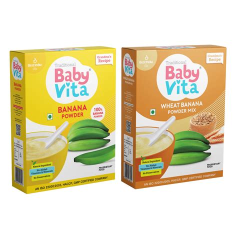 BabyVita Powder Mix - Banana Powder + Wheat Banana Powder Mix Refill P ...