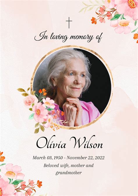 In Loving Memory Templates Free | FREE Printable