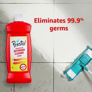 Amazon Brand - Presto! Bathroom Cleaner - 1 L (Lemon, Pack of 2 ...