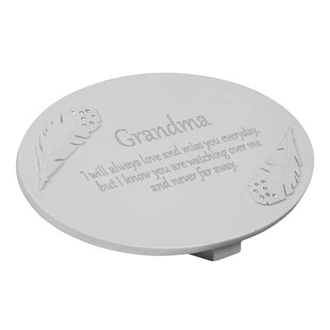 Juliana In Loving Memory Grandma Memorial Graveside Plaque With Moulded ...