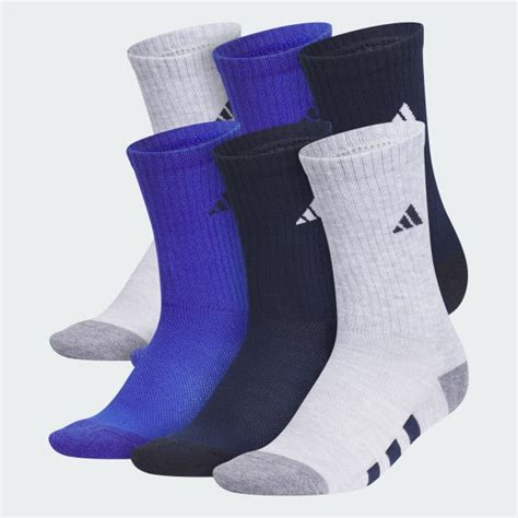 adidas Athletic Cushioned 6-Pack Crew Socks Kids - Multicolor | Free ...