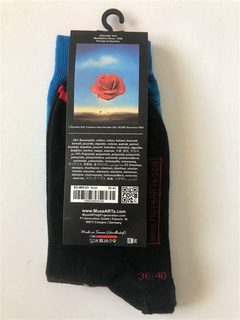 MuseARTa Art Sox Salvador Dali Meditation Rose (Size 9 - 13-1/2) Socks ...