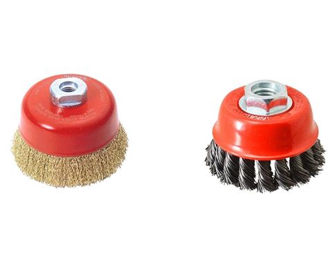 DeoDap Twisted Thread Cup Brush, Brass wire M10 Thread (Pack of 2 ...