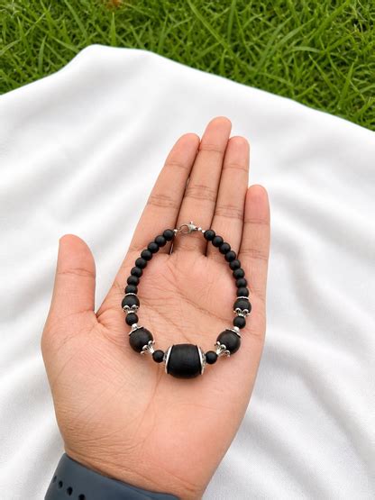 Tulsi Hand Bracelet With German Silver Caps – Tulsimalastore.in