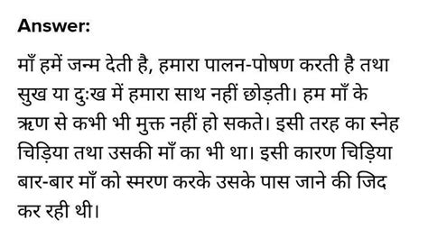 4. 5. चिडिया की बच्ची जल्दी जल्दी घर क्यों जाना चाहती थी? - Brainly.in
