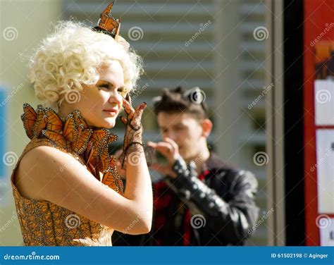 Effie Trinket from the Hunger Games Cosplay Editorial Stock Photo ...