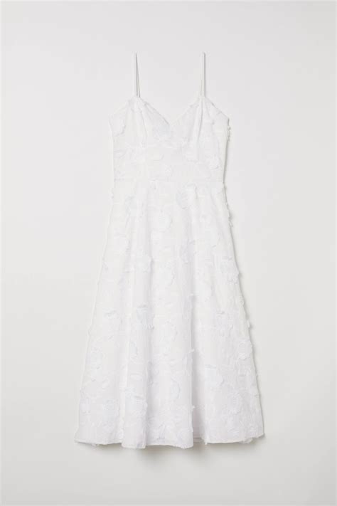 Dress with embroidery - White - Ladies | H&M IN
