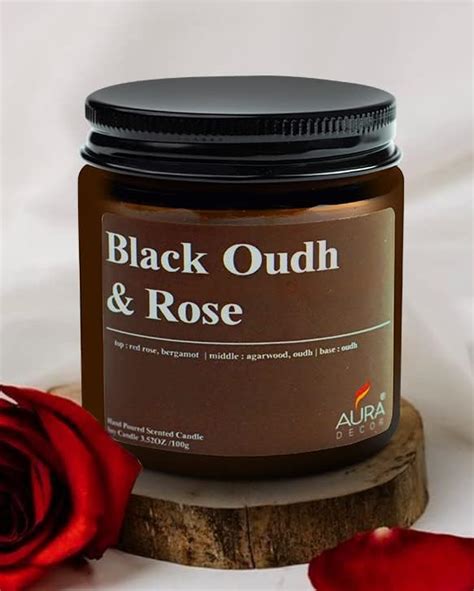 AuraDecor Scented Soy Wax Amber Jar Candle, Organic Luxury Aroma ...