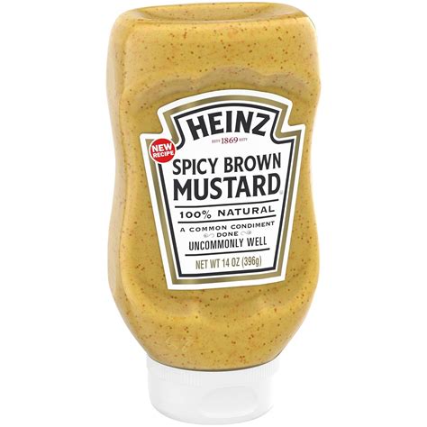 Heinz Spicy Brown Mustard 14 oz Bottles - Pack of 6 | Premium Condiment ...