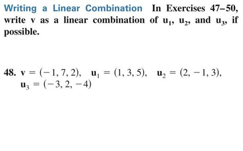 Image result for Perform a Linear Combination