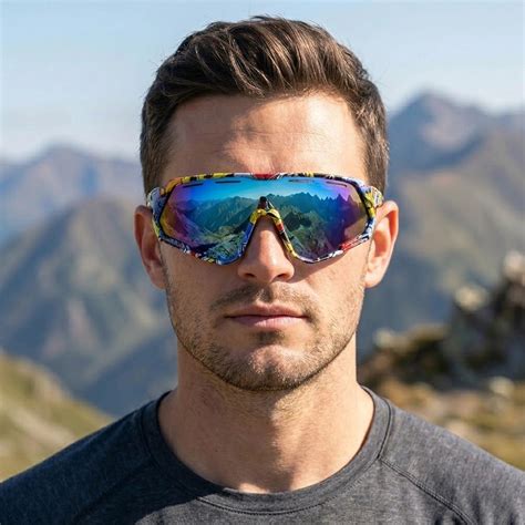 Myrion | Multi Texture Medium Full Rim Shield Sports Sunglasses for Me