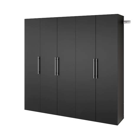 Prepac 75-in W x 72-in H 3-Cabinets Composite Wood Black Hangups Garage ...