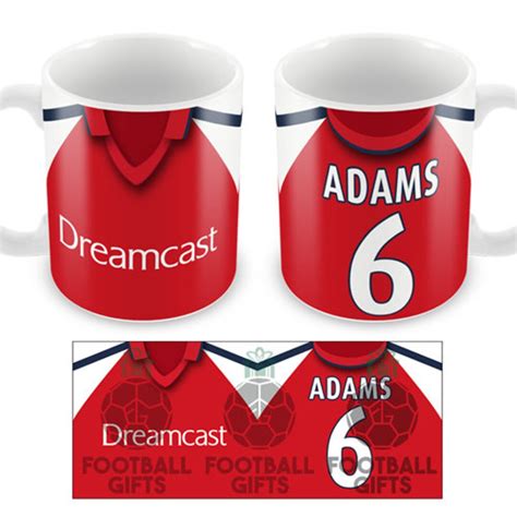 Arsenal Adams 6 Home 2000 Retro Shirt Classic Kits Mug Cup Quality Mug ...