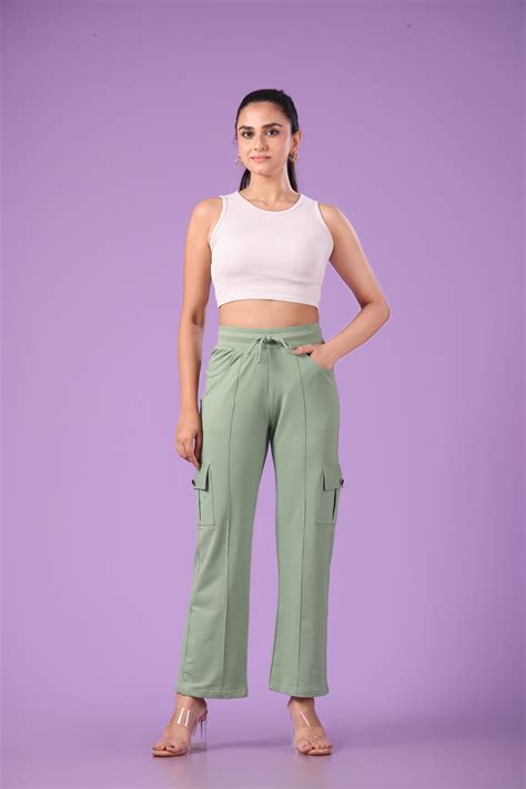 Stretchable Cotton Cargo Pants for Women - Pink 'n' Purple – Deepee ...