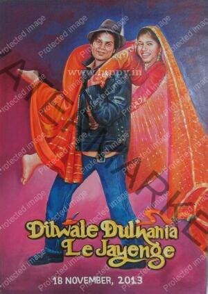 Hand painted Bollywood poster art made by Indian movie artists