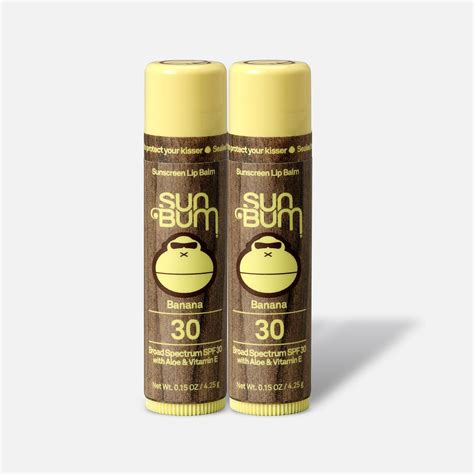 FSA Eligible Sun Bum Lip Balm, SPF 30, Banana, .15 oz. (2-Pack) | FSA Store