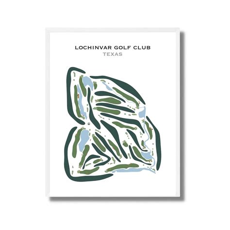 Lochinvar Golf Club, Texas | Golf Course Map, Golf Map, Golfer Gift for ...