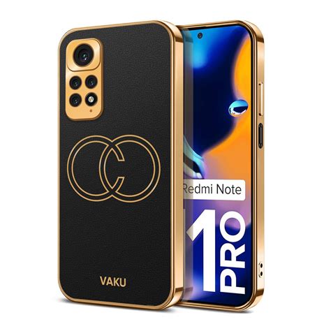 Vaku ® Xiaomi Redmi Note 11 Pro Skylar Leather Pattern Gold ...
