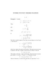 Image result for Inverse Function Theorem Examples