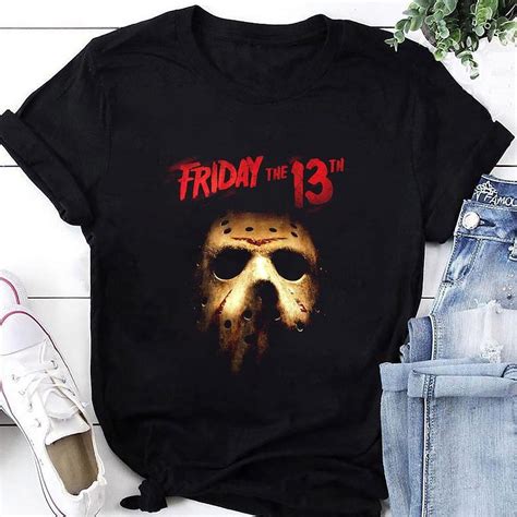 Horror Jason Voorhees Mask Halloween Movie T-Shirt, Jason Voorhees ...