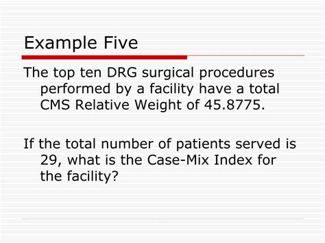 Image result for Case Mix DRG Example