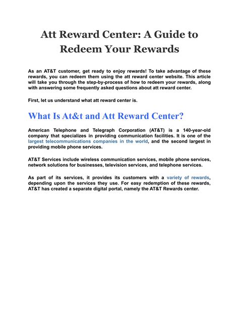 PPT - Att Reward Center: A Guide to Redeem Your Rewards PowerPoint Presentation - ID:11007326