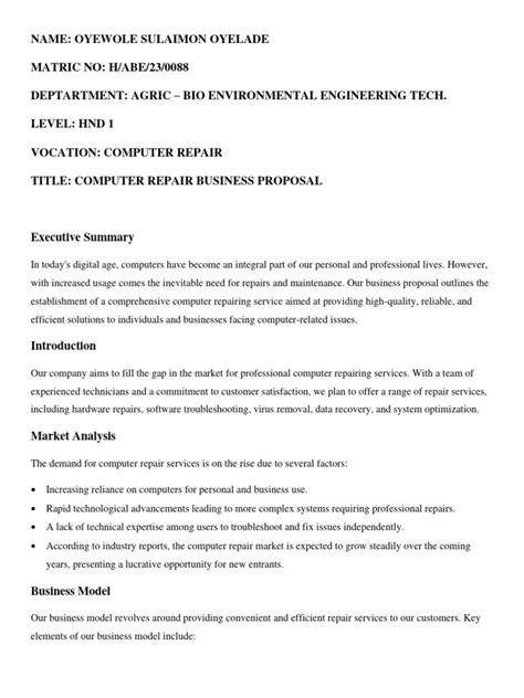 Business Model for Computer Repair 的图像结果