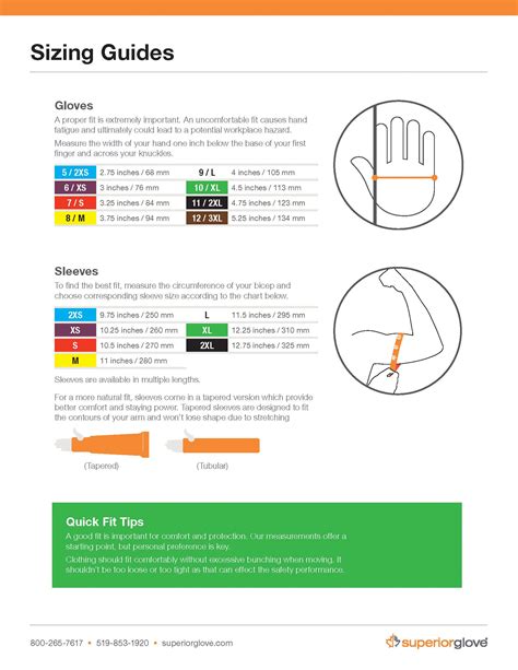 Sizing Guide Gloves - (French) - Superior Glove