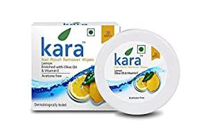 Kara Wipes Nail Polish Remover With Vitamin Removes Nail Polish, Lemon ...