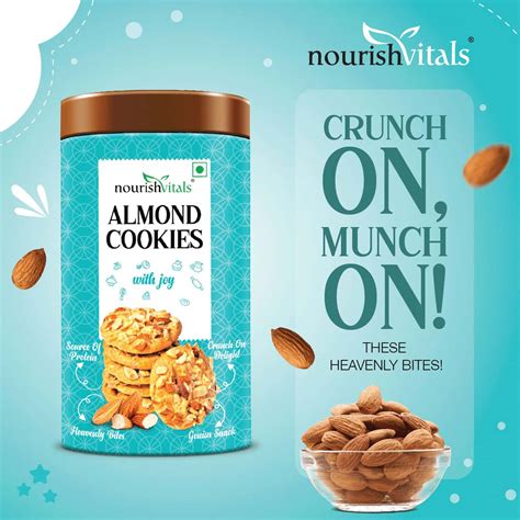 Buy NOURISHVITALS ALMOND COOKIES HEAVENLY BITES SOURCE OF PROTEIN ...
