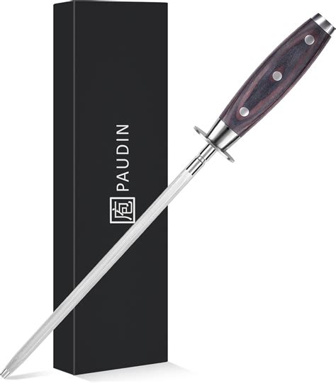 Amazon.com: PAUDIN 10 Inch Honing Steel, Knife Sharpening Steel ...