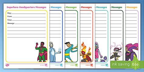 Superhero Headquarters Messages Worksheet / Worksheet