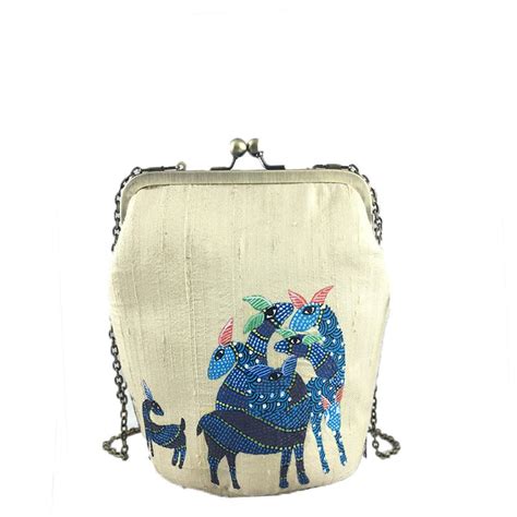 RETURN TO THE ROOT, GOLD SILK CLUTCH